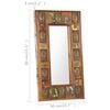 vidaXL Mirror Mixed Color Solid Reclaimed Wood, Glass Medium