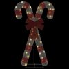 vidaXL Christmas Decoration Red and white Fabric and metal Large
