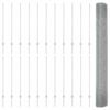 vidaXL Fence with Post Silver 3.94 x 164.04 ft Steel