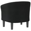 vidaXL Tub Chair Black Polyester Medium Armchair Round Modern