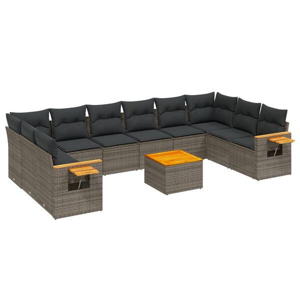 vidaXL Garden Sofa Set Grey