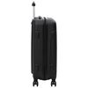 vidaXL Suitcase 3 pcs Black 19.69 x 12.20 x 30.71 in ABS Plastic
