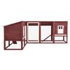 vidaXL Rabbit Hutch Mocha and White