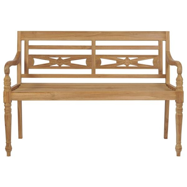 vidaXL Bench Natural wood Solid teak wood 47.2 in Durable