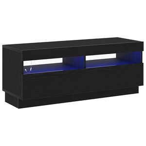 vidaXL TV Cabinet Black Oak 39.37 x 13.78 x 15.75 in Engineered Wood