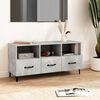 vidaXL TV Cabinet Concrete Grey Engineered Wood, Iron