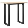 vidaXL Dining Table O-Frame 31.5"x19.7"x29.7" Solid Wood Pine and Steel