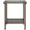 vidaXL Garden Sofa Grey PE rattan Medium Adjustable Feet