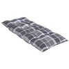 vidaXL Highback Chair Cushion Set of 6 Grey Check Pattern