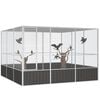 vidaXL Bird Cage Anthracite Galvanized Steel Large Bird Cage