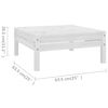 vidaXL Garden Lounge Set White Solid Pine Wood Medium Modular