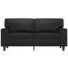 vidaXL 2-seater Sofa Black Faux leather 2-Seater Durable 2-Seater Sofa