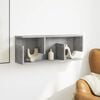 vidaXL Wall Cabinet Concrete Gray Engineered Wood 31.5 x 7.9 x 11.8 in