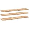 vidaXL Floating Shelf Set of 3 Natural wood Solid acacia wood (untreated)