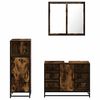 vidaXL Bathroom Furniture Set Smoked Oak Engineered wood, metal, glass