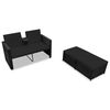 vidaXL Garden Lounge Set Black