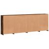vidaXL Sideboard Smoked Oak Engineered Wood, Glass Large Sideboard