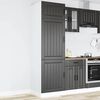 vidaXL Kitchen Cupboard Black Engineered wood Tall Adjustable Feet