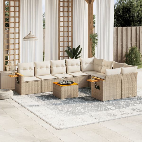 vidaXL Garden Sofa Set Beige