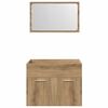 vidaXL 2 Piece Bathroom Furniture Set Artisan Oak Engineered Wood