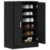 vidaXL Shoe Cabinet Black Oak 23.6x13.8x36.2" Engineered Wood