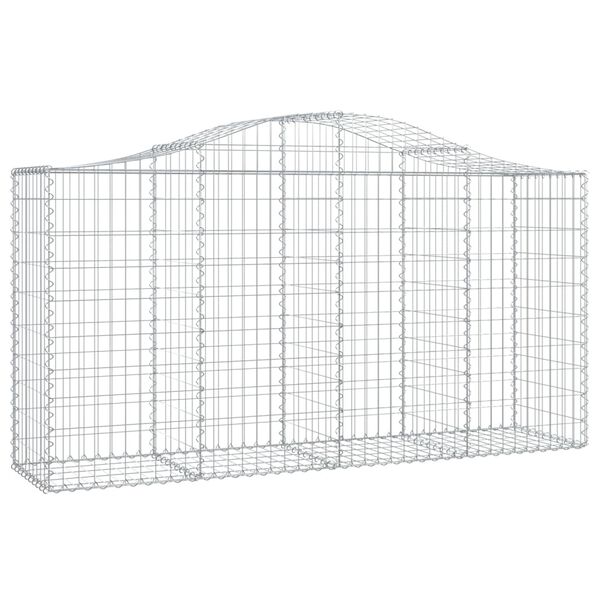 vidaXL Gabion Basket Set of 13 Silver Galvanized iron Large