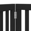 vidaXL Dog Gate Set of 6 Black Solid Poplar wood Foldable Dog Gate