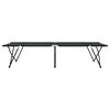 vidaXL Folding Camping Bed Folding Black 81.10 x 29.92 x 29.13 in