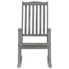 vidaXL Wooden Rocking Chair Grey Solid acacia wood, 100% polyester