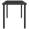 vidaXL Dining Set Black Poly rattan, powder-coated steel, glass Medium