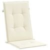 vidaXL Highback Chair Cushion Set of 4 Cream Polyester