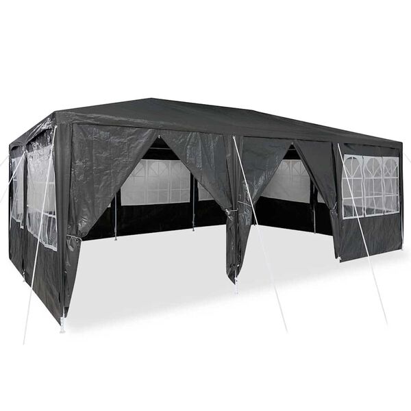 vidaXL Party Tent Anthracite 236.22 x 157.48 x 104.72 in Polyethylene