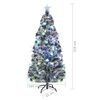 vidaXL Artificial Christmas Tree Green Fiberglass, Steel Large Lights