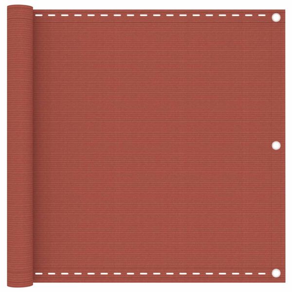vidaXL Balcony Screen Terracotta 35.4x118.1" HDPE
