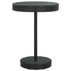 vidaXL Garden Bar Set Black PE rattan, powder-coated steel Footrest
