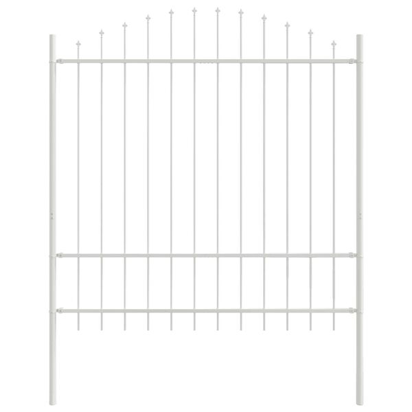 vidaXL Garden Fence White 66.93 x 84.65 in Powder-Coated Steel