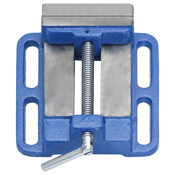 vidaXL Drill Press Vise Blue 3.94 " Cast Iron