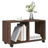 vidaXL Rolling cabinet Brown oak Engineered wood Medium Modern