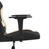 vidaXL Gaming Chair Black and Cream Fabric