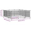 vidaXL Pet Cage Black Powder-coated steel 13.8x41.3 in panels