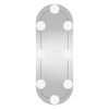vidaXL Wall Mirror With LED Light Transparent Glass and Plastic