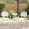 vidaXL Garden Chair 2 pcs White 55 x 56.5 x 91cm Aluminium