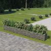 vidaXL Gabion Raised Bed Silver Galvanized Steel 177.2 x 19.7 x 19.7 in
