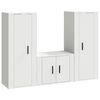 vidaXL TV Cabinet Set Set of 3 White Engineered wood Standard