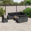 vidaXL Garden Sofa Set Black