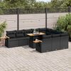 vidaXL Garden Sofa Set Black