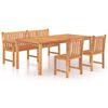 vidaXL Garden Dining Set Natural teak Solid teak wood Large Durable
