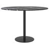 vidaXL Table Top Black with marble design Tempered glass &Oslash;23.6x0.3 in
