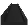 vidaXL Wall Shelf Set of 2 Black MDF 39.4x3.5x1.2 in Wall mounting
