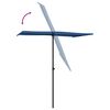 vidaXL Garden Parasol Azure blue 100% polyester, aluminum Large